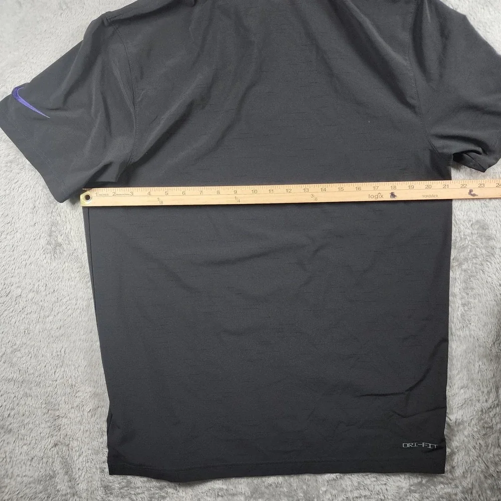 Baltimore Ravens Polo Shirt‎ Mens Medium Black NFL Football Nike Dri-FIT